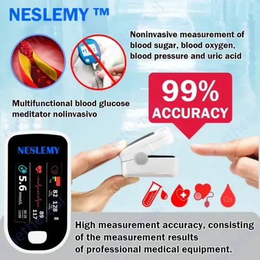 Advanced Non-Invasive GlucoseMonitor-99.9% Accuracy + Exclusive Gift