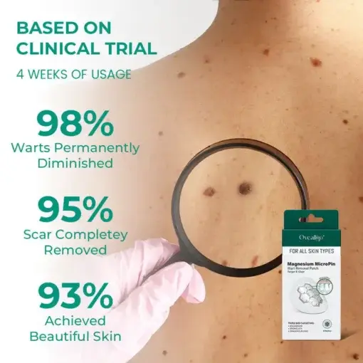 Magnesium MicroPin Target & Clear Wart Removal Patch