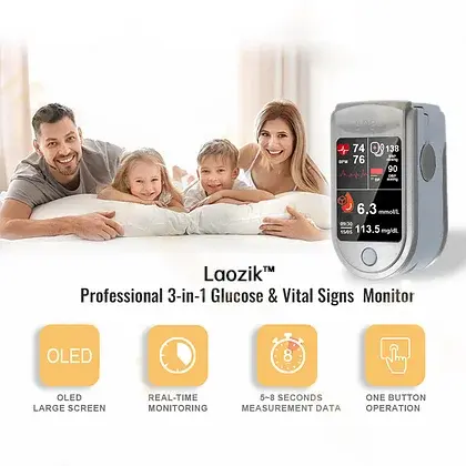 Professional 3in1 Glucose & Vital Signs Monitor